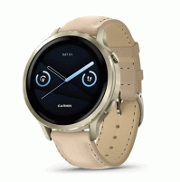 Venu 4 - 41 mm Lunar Gold with Bone Silicone Band and Light Sand Leather Band - 010-03013-03 - Garmin